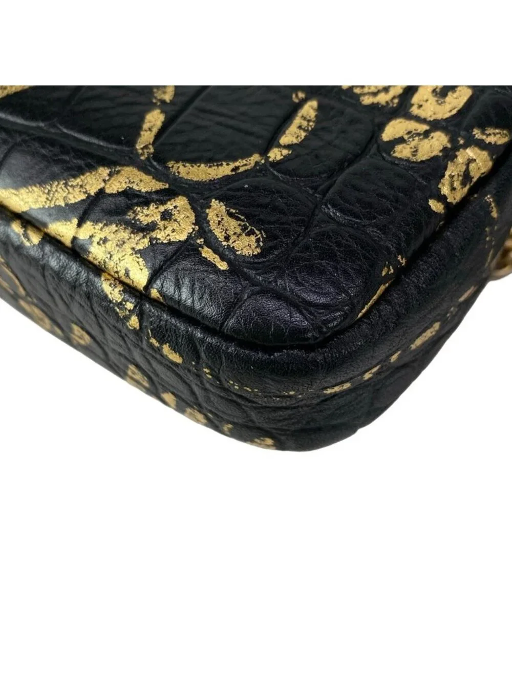 Chanel Wallet 2.55 Black Gold Chain Mademoiselle Vintage Double Zipper Shoulder